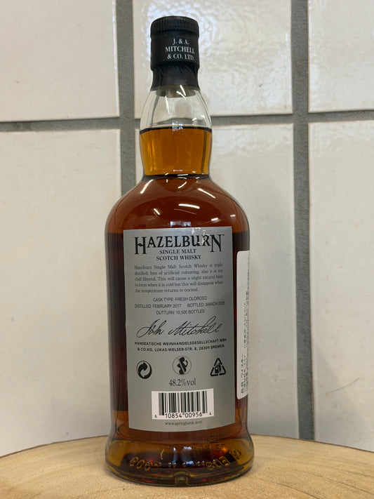 (ラベル不良)ヘーゼルバーン 8年 シェリーウッド Hazelburn 8Y.O Oloroso cask Matured 48.2%