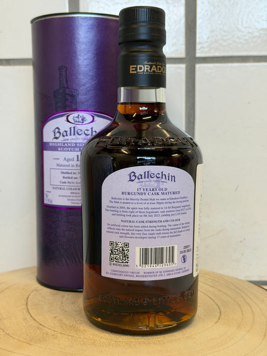 エドラダワー バレッヒェン 17年 バーガンディカスク カスクストレングス Ballechin 2005/2023 Burgundy Casks cask strength 53.5%