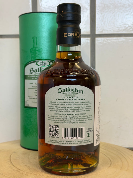 エドラダワー バレッヒェン 19年 マディラカスク Ballechin 2004/2023 Madeira Cask Matured Small Batch 53.5%