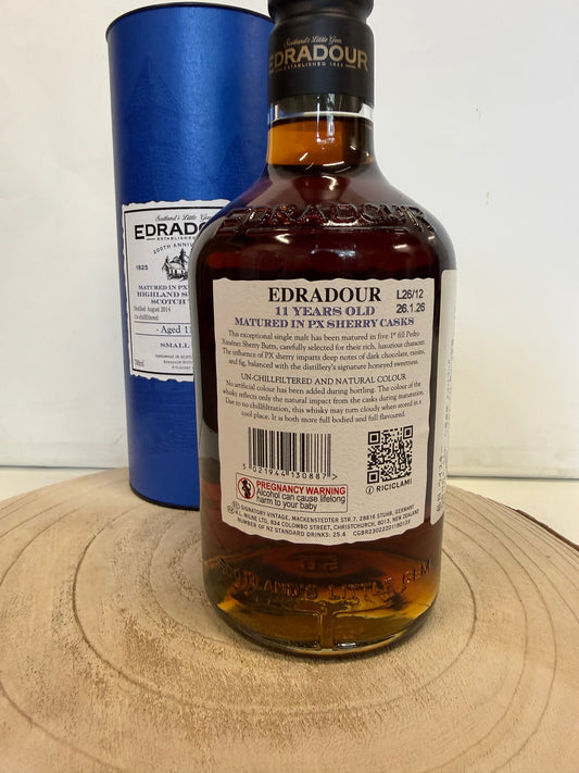 「200周年記念」 エドラダワー 11年 PXシェリーカスク Edradour 2014/2026 11 Y.O 46% 700ml