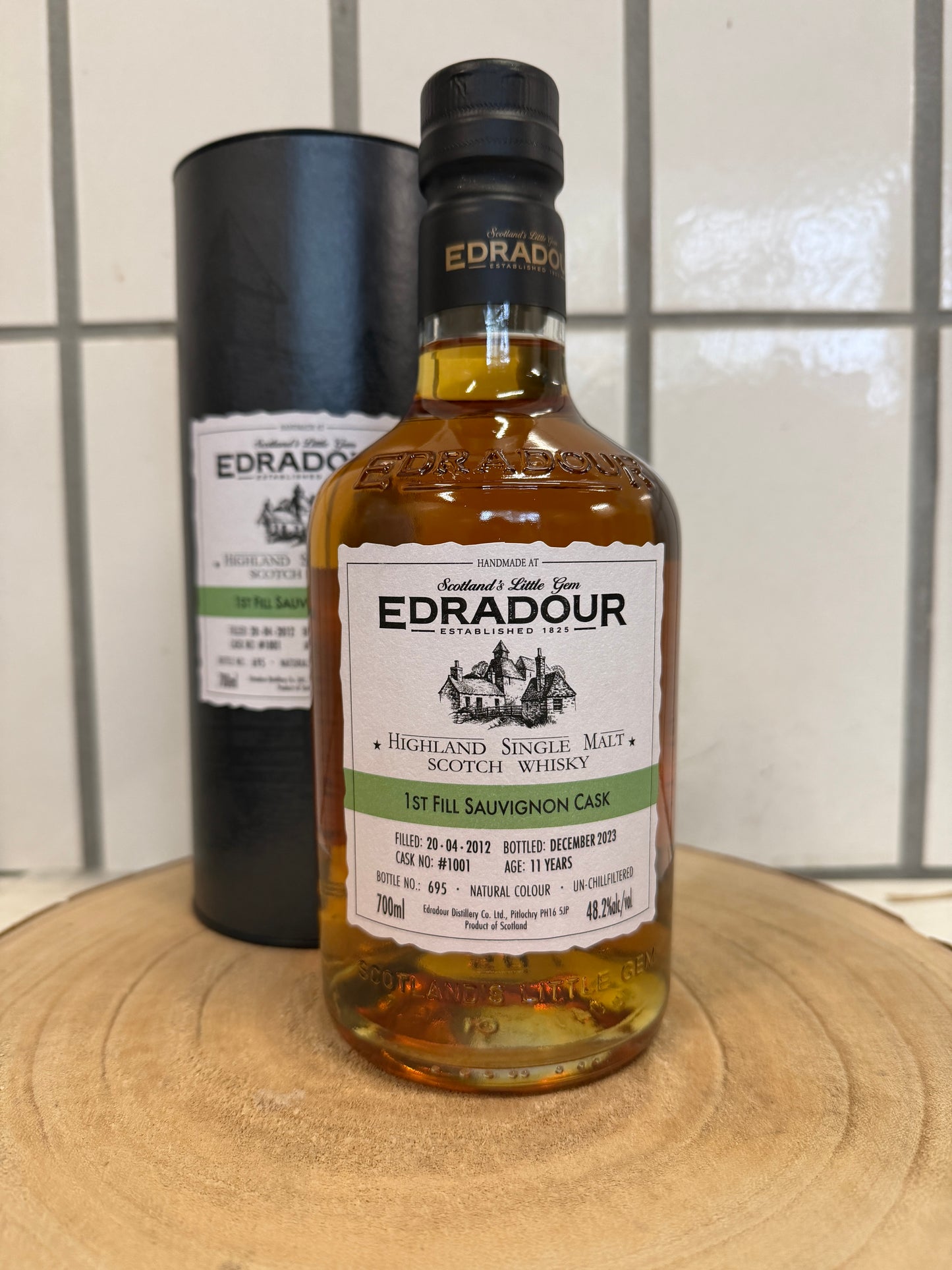 エドラダワー 11年 ファーストフィル ソーヴィニヨンカスク カスク#1001　Edradour 2012/2023 1st fill sauvignon cask cask #1001 48.2%