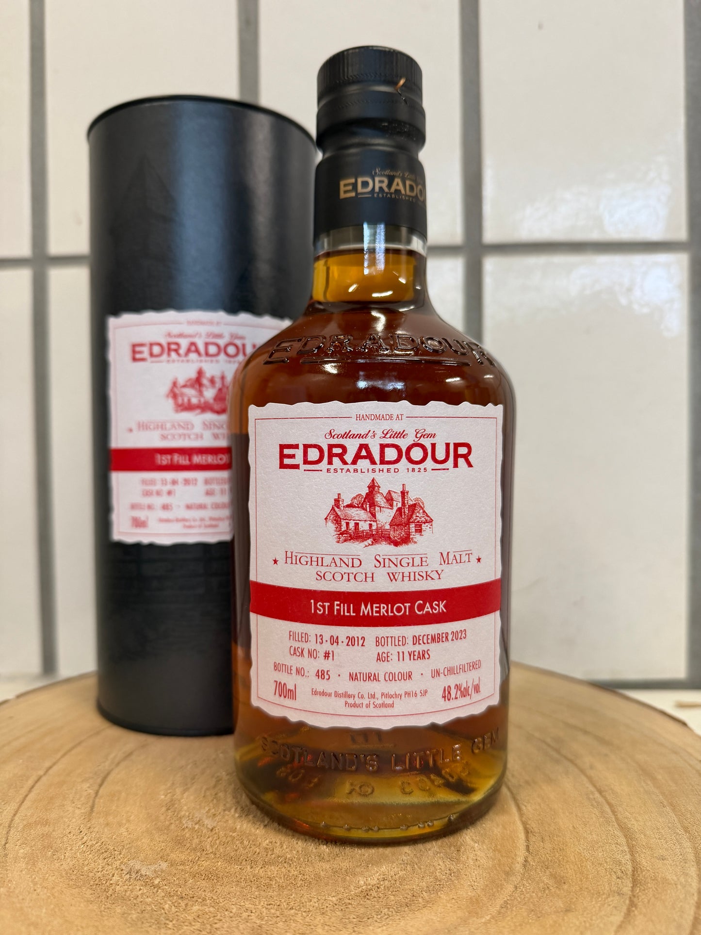 エドラダワー 11年 ファーストフィル メルローカスク カスク#1　Edradour 2012/2023 1st fill merlot cask cask #1 48.2%