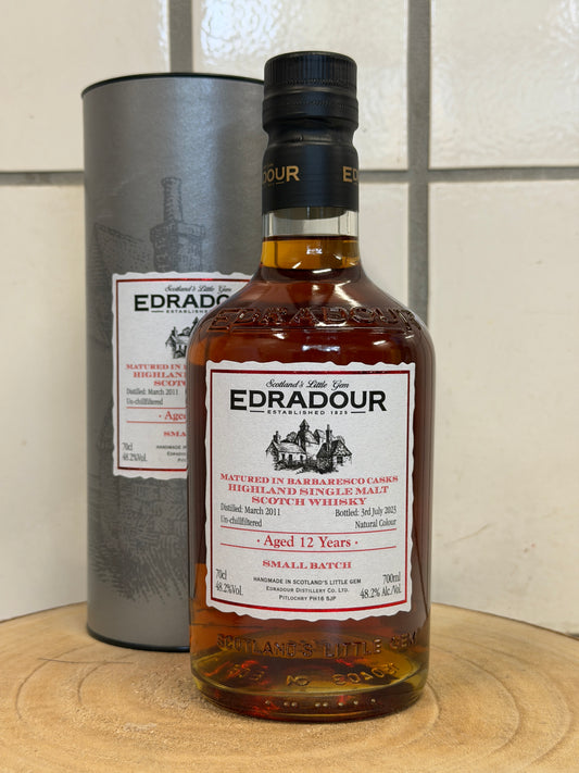 エドラダワー 12年 バルバレスコ カスク スモールバッチ　Edradour 2011/2023 Matured in barbaresco casks small batch 48.2%