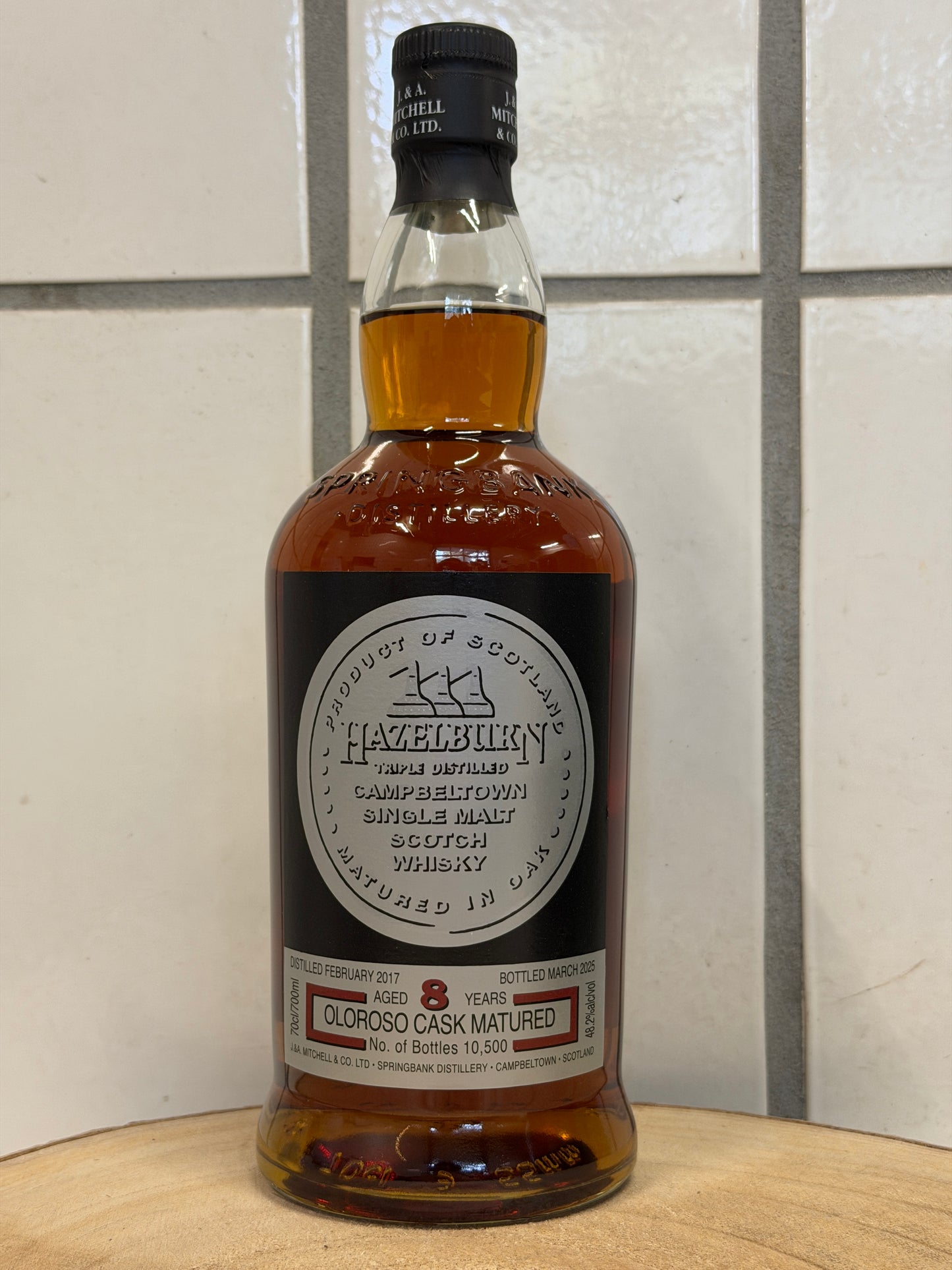 （ラベル不良）ヘーゼルバーン 8年　シェリーウッド　Hazelburn 8Y.O Oloroso cask Matured 48.2%