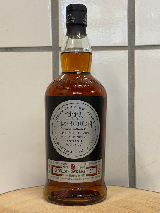 （ラベル不良）ヘーゼルバーン 8年　シェリーウッド　Hazelburn 8Y.O Oloroso cask Matured 48.2%