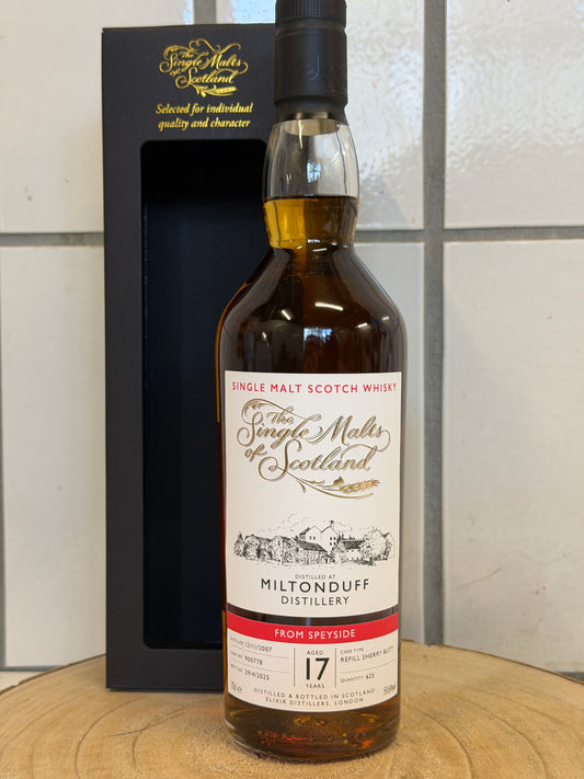 (ザ シングルモルツ オブ スコットランド)  ミルトンダフ 17年 リフィルシェリーバット　The Single Malts of Scotland Miltonduff 2007/2025 - 17 y.o. - Refill Sherry Butt #900778