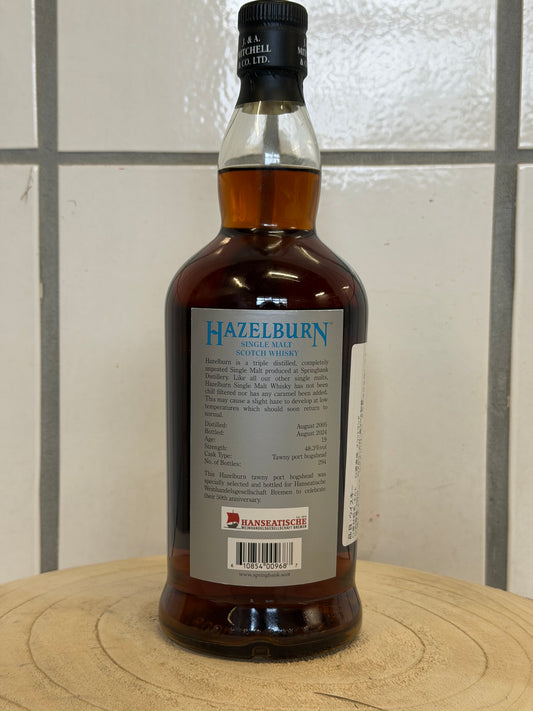 （予約販売）ヘーゼルバーン 19年 Tawny Port Hogshead シングルカスク　Hazelburn 19 Y.O Tawny Port Hogshead  Single Cask 48.3%