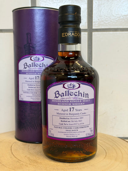 エドラダワー バレッヒェン 17年 バーガンディカスク カスクストレングス　Ballechin 2005/2023 Burgundy Casks cask strength 53.5%