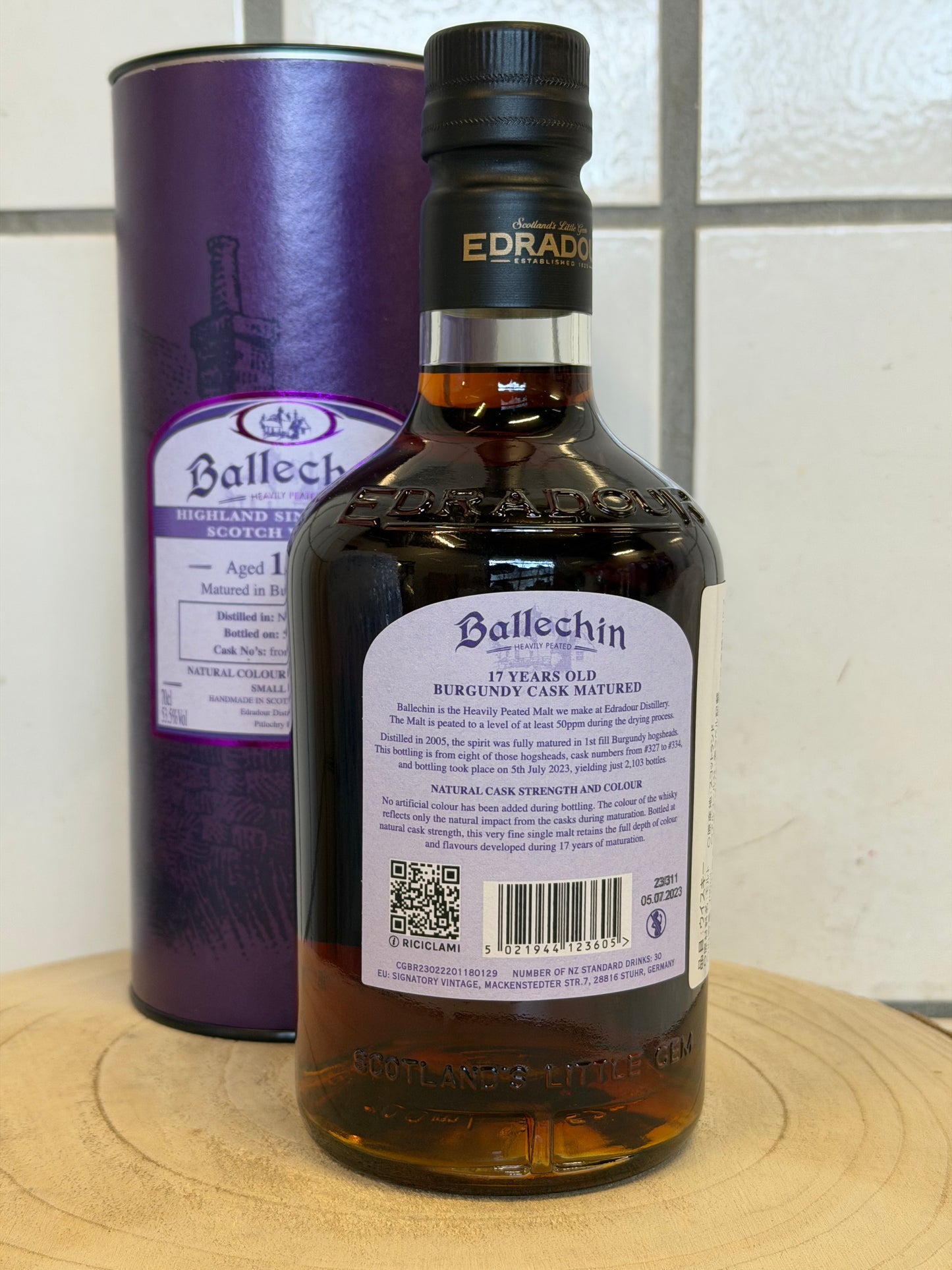 エドラダワー バレッヒェン 17年 バーガンディカスク カスクストレングス　Ballechin 2005/2023 Burgundy Casks cask strength 53.5%