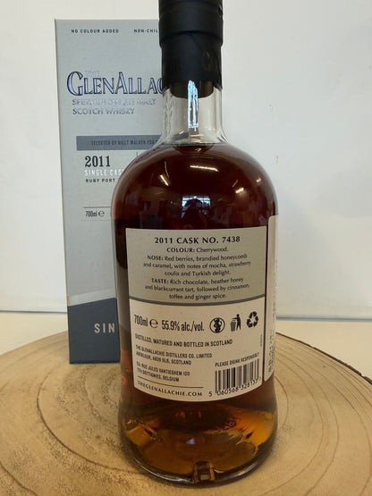 グレンアラヒー 12年 ルビーポート パイプ シングルカスク　Glenallachie 12 Y.O 2011/2024 Ruby Port Pipe Single Cask #7438 55.9% 700ml
