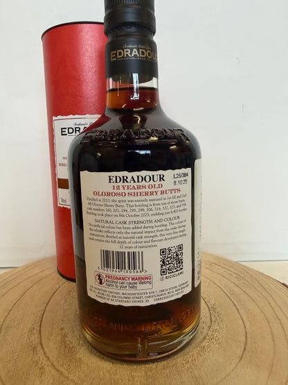 エドラダワー 12年 オロロソシェリー バッチ#7 カスクストレングス　Edradour 2012 Oloroso Sherry Butts 12Y.O Batch #7 59％