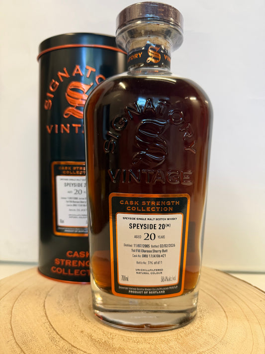 シグナトリー　シークレット　スペイサイド（M）DRU17/A106 #21　20年　Signatoty vintage cask strength collection DRU17/A106 #21 Speyside(M) 20 Y.O 58.4% 700ml
